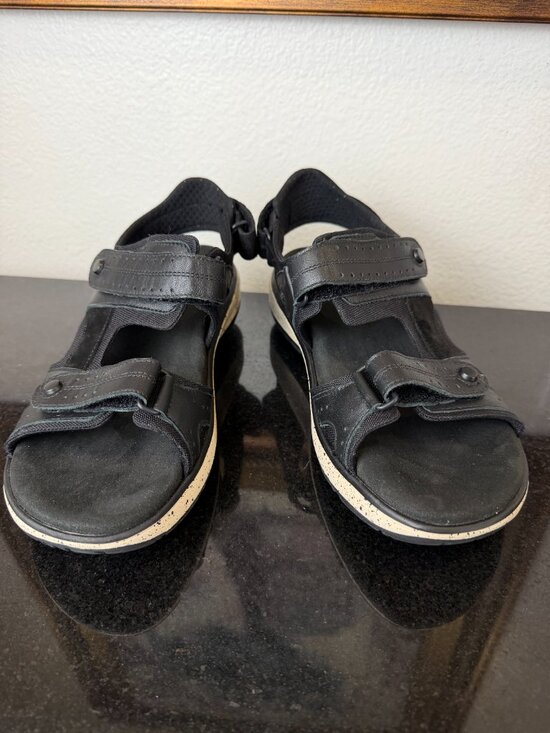 SAS Maverick Sport men’s Black Leather Sandals size 10N main image 5